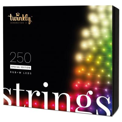 Гірлянда Twinkly Smart LED Strings RGBW 250, BT   WiFi, Gen II, IP44, кабель (TWS250SPP-BEU)