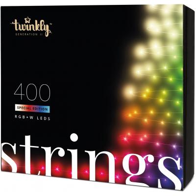 Гірлянда Twinkly Smart LED Strings RGBW 400, BT   WiFi, Gen II, IP44, кабель (TWS400SPP-BEU)