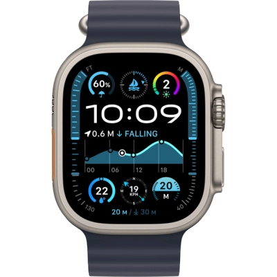 Смарт-часы Apple Watch Ultra 2 2024 GPS   Cellular 49mm Natural Titanium Case with Navy Ocean Band (MX4D3UL/A) фото №2