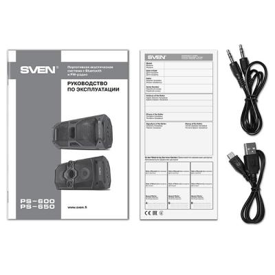Портативна колонка Sven PS-650 Black фото №10