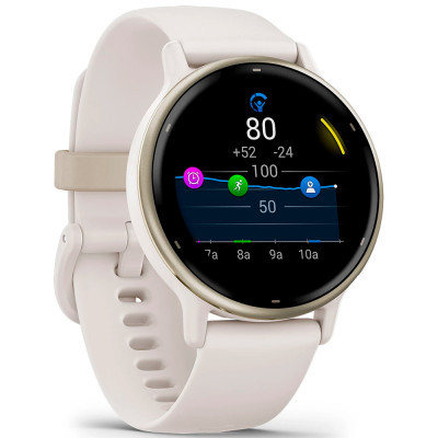 Смарт-часы Garmin Vivoactive 5 Cream Gold Aluminium Bezel with Ivory Case (010-02862-11) фото №3