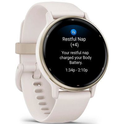 Смарт-часы Garmin Vivoactive 5 Cream Gold Aluminium Bezel with Ivory Case (010-02862-11) фото №7