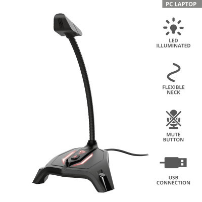 Мікрофон Trust GXT 215 Zabi LED-Illuminated USB Gaming Black (23800) фото №9