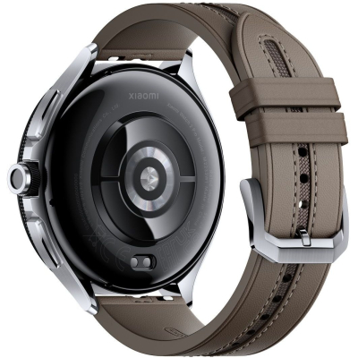 Смарт-часы Xiaomi Watch 2 Pro Bluetooth Silver Case with Brown Leather Strap фото №6