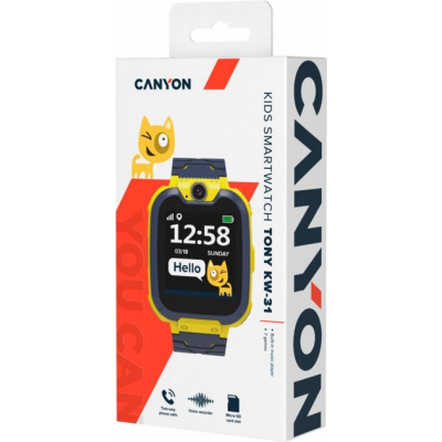 Smart часы Canyon CNE-KW31BB Kids smartwatch Tony, Yellow-Grey (CNE-KW31YB) фото №4