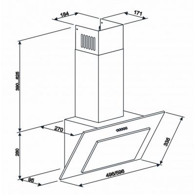 Вытяжки Eleyus VERTICAL 470 50 WH фото №12