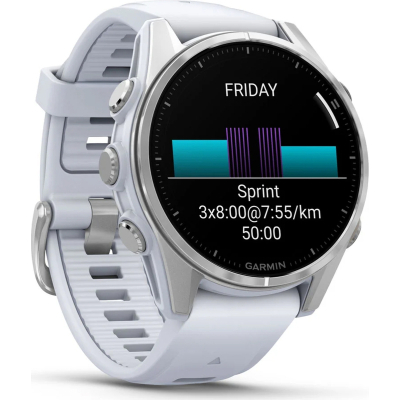 Смарт-часы Garmin Fenix 8 Amoled 43 мм Silver with Whitestone Silicone Band (010-02903-00) фото №3