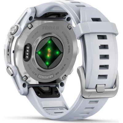Смарт-часы Garmin Fenix 8 Amoled 43 мм Silver with Whitestone Silicone Band (010-02903-00) фото №6