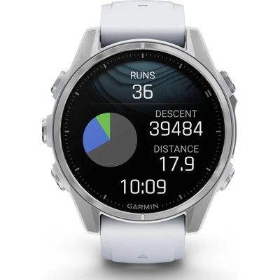 Смарт-часы Garmin Fenix 8 Amoled 43 мм Silver with Whitestone Silicone Band (010-02903-00) фото №9