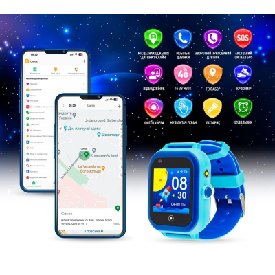 Смарт-годинник GARMIX PointPRO-200 4G/GPS/WIFI/VIDEO CALL BLUE фото №3