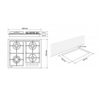 Варильна поверхня Eleyus VITA 60 WH CWF фото №12