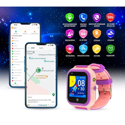 Смарт-годинник GARMIX PointPRO-200 4G/GPS/WIFI/VIDEO CALL PINK фото №3