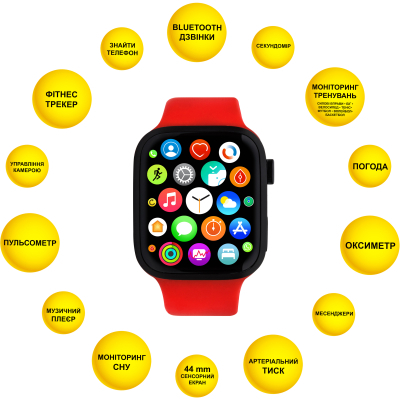 Smart годинник Aura X1 Pro 44mm Red (SWAX144R) фото №4