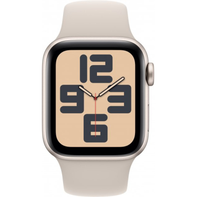 Смарт-годинник Apple Watch SE (gen 2) 2023 40mm Starlight Aluminum Case with Starlight Sport Band S/M (MR9U3) фото №2