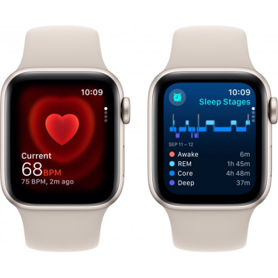 Смарт-годинник Apple Watch SE (gen 2) 2023 40mm Starlight Aluminum Case with Starlight Sport Band S/M (MR9U3) фото №5