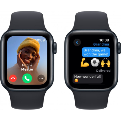 Смарт-годинник Apple Watch SE 2023 GPS 40mm Midnight Aluminium Case with Midnight Sport Band - M/L (MR9Y3QP/A) фото №4