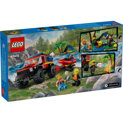 Конструктор Lego City Пожежний позашляховик з рятувальним човном 301 деталей (60412) фото №6