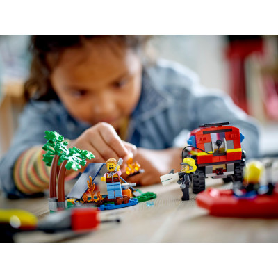 Конструктор Lego City Пожежний позашляховик з рятувальним човном 301 деталей (60412) фото №8