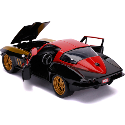 Машини Jada Марвел Месники Chevrolet Corvette (1966)   фігурка Чорної вдови 1:24 (2532250) фото №5