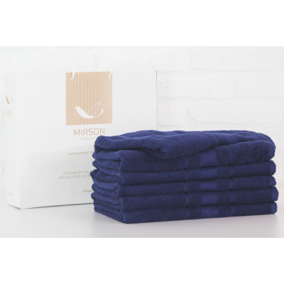 Рушник MirSon набор банных №5076 Elite SoftNess Kingblue 50х90 6 шт (2200003524000)