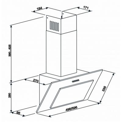 Вытяжки Eleyus VERTICAL 1000 60 WH фото №12
