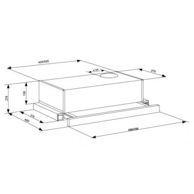 Витяжки Eleyus LOTUS 470 50 INOX фото №10