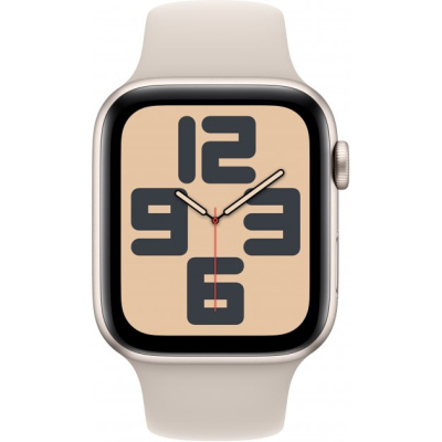 Смарт-часы Apple Watch SE 2023 GPS 44mm Starlight Aluminium Case with Starlight Sport Band - M/L (MRE53QP/A) фото №2