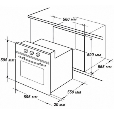 Духовой шкаф Grunhelm GDG600W (110876) фото №3