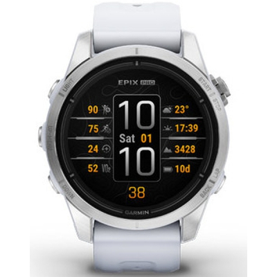 Смарт-часы Garmin Epix Pro Standard Edition 42 mm Silver with Whitestone Band (010-02802-01) фото №2