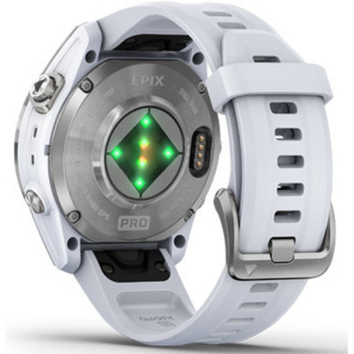 Смарт-часы Garmin Epix Pro Standard Edition 42 mm Silver with Whitestone Band (010-02802-01) фото №4