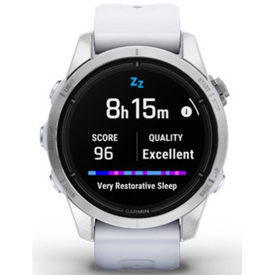 Смарт-часы Garmin Epix Pro Standard Edition 42 mm Silver with Whitestone Band (010-02802-01) фото №7