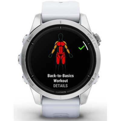 Смарт-часы Garmin Epix Pro Standard Edition 42 mm Silver with Whitestone Band (010-02802-01) фото №8