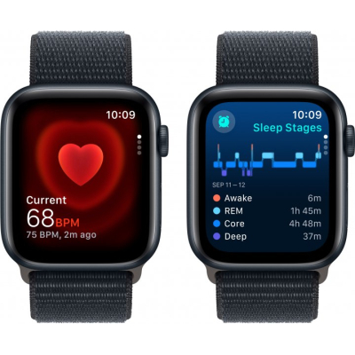 Смарт-часы Apple Watch SE 2023 GPS 44mm Midnight Aluminium Case with Midnight Sport Loop (MREA3QP/A) фото №5
