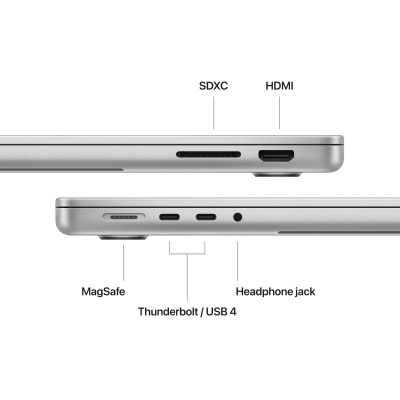 Ноутбук Apple MacBook Pro 14 A2918 M3 Silver (MR7K3UA/A) фото №4