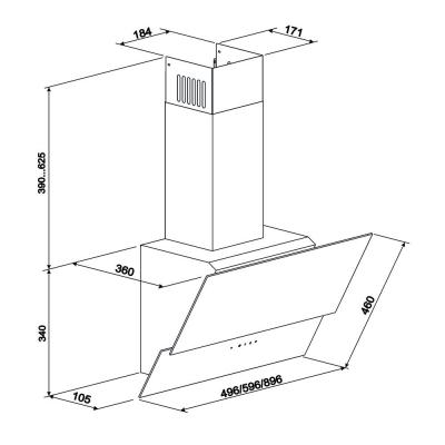 Витяжки Eleyus Element 1000 60 WH фото №18