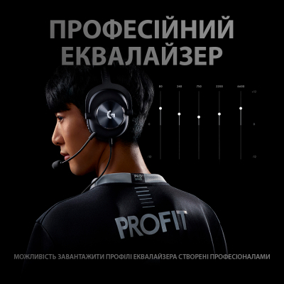 Наушники Logitech G PRO X Gaming Headset BLACK USB (981-000818) фото №7