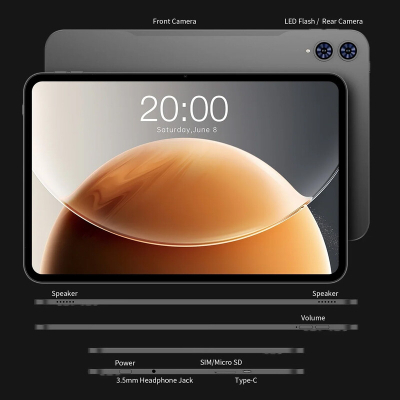 Планшет Teclast T65 13.4 6/256GB LTE Space Gray (6940709680131) фото №6