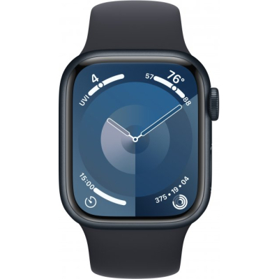 Смарт-часы Apple Watch Series 9 GPS 41mm Midnight Aluminium Case with Midnight Sport Band - S/M (MR8W3QP/A) фото №2