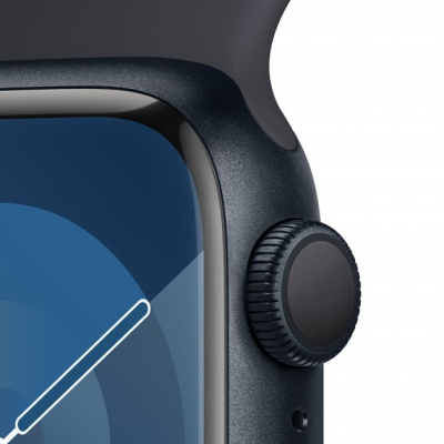 Смарт-часы Apple Watch Series 9 GPS 41mm Midnight Aluminium Case with Midnight Sport Band - S/M (MR8W3QP/A) фото №3