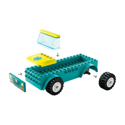 Конструктор Lego City Карета швидкої допомоги й сноубордист 79 деталей (60403) фото №4