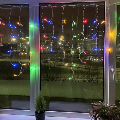 Гирлянда Colorway Бахрома 3мx0.6м 100Led IP20 цветная (CW-GF-100L36VMC) фото №10