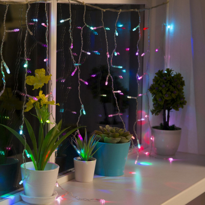 Гирлянда Colorway Бахрома 3мx0.6м 100Led IP20 цветная (CW-GF-100L36VMC) фото №11