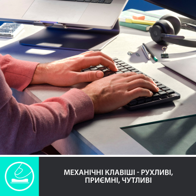 Клавиатура Logitech MX Mechanical Mini Minimalist UA Graphite (920-010780) фото №2