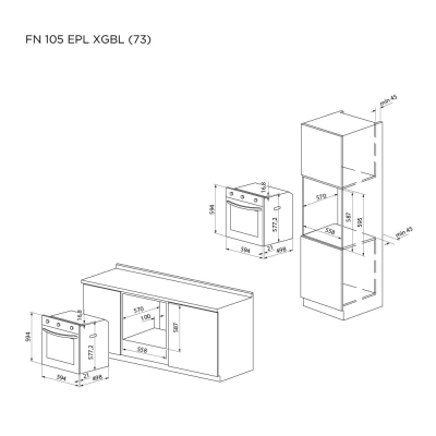 Духовой шкаф Pyramida FN 105 EPL XGBL (73) фото №12
