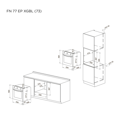 Духова шафа Pyramida FN 77 EP XGBL (73) фото №12