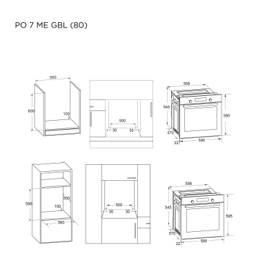 Духова шафа Pyramida PO 7 ME GBL (80) фото №12