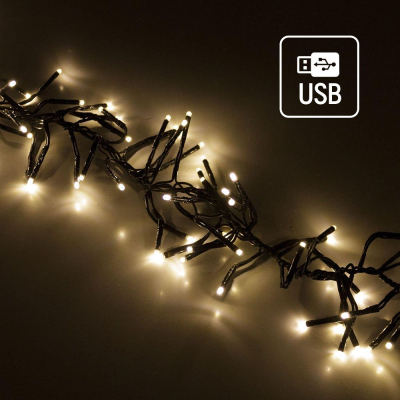 Гирлянда Colorway Мішура LED 150 5 м 8 функцій теплий колір USB (CW-G-150L5U) фото №2