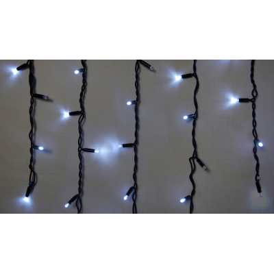 Гірлянда Delux Icicle 75LED 2x0.7m 18 flash білий/чорний IP44 EN (90012952) фото №2