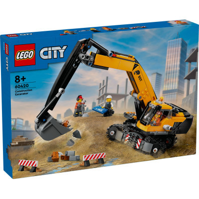 Конструктор Lego City Жовтий будівельний екскаватор (60420)