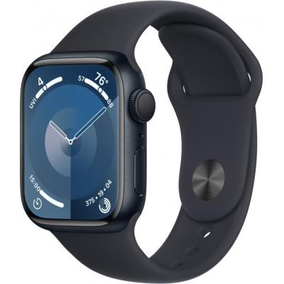 Смарт-годинник Apple Watch Series 9 GPS 45mm Midnight Aluminium Case with Midnight Sport Band - S/M (MR99